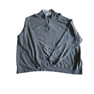 Polo Ralph Lauren Sweater Gray 4XB Men 1/4 Zip Pullover L/S Business Causal‎